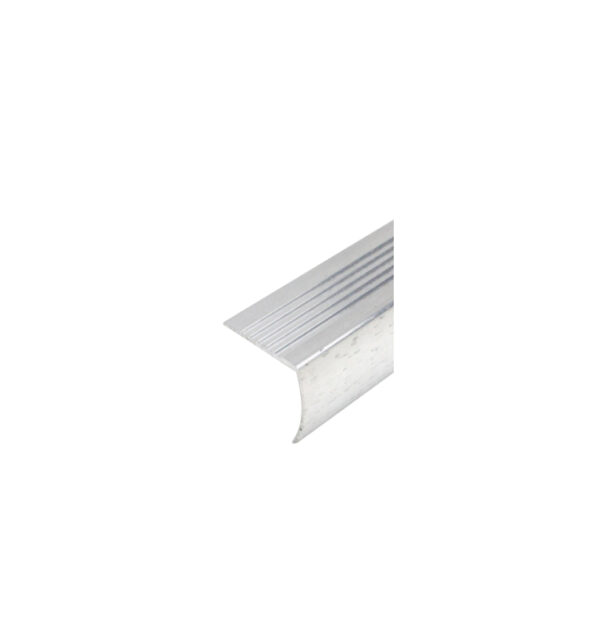Metal Vinyl Stair Nosing 1-3/16” x 1-⅞” x 12’ - Silver