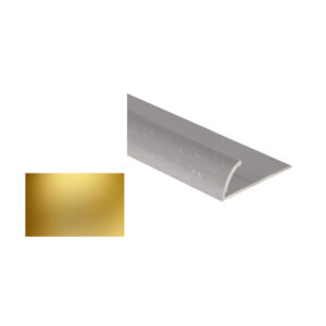 Pinless Metal Moulding Comm. Carpet To Vinyl ½” x 12’ - Gold